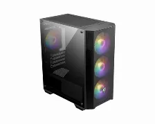 Gabinete Msi Mag Forge M100a, Micro Atx, Panel Acrilico, 4x Vent Rgb, Micro Tower, Negro